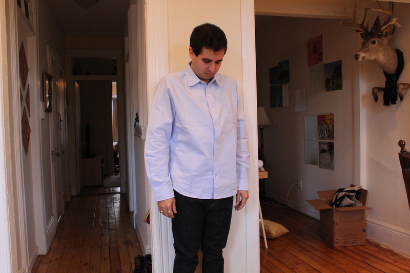 The shirt is too big